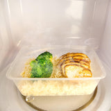 Food Containers Plastic Takeaway Microwave Safe Storage Boxes and lids 650ML - Till Rolls Global 