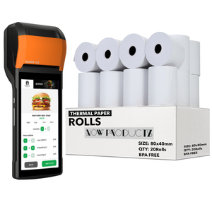 80x40mm Thermal Paper Till Rolls BPA Free Receipt Rolls for POS, Card Machine, Just Eat & Uber Eats