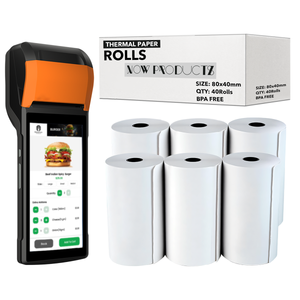 80x40mm Thermal Paper Till Rolls BPA Free Receipt Rolls for POS, Card Machine, Just Eat & Uber Eats