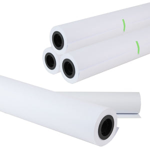Premium Quality Wide Format Paper 610mm x 50m(24" x 150') Plotter Paper CAD Bond Rolls (20lb | 4 Rolls, 2" Core)